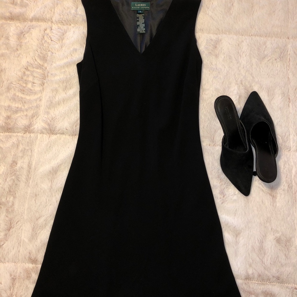 Lauren, Ralph Lauren Black Sleeveless Dress